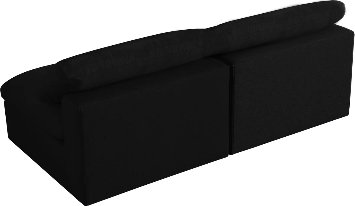 Serene - 2 Seat Modular Armless Sofa - Black