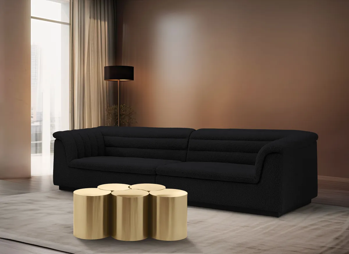 Dimple - 18" 5 Piece Modular Coffee Table - Gold - View 2