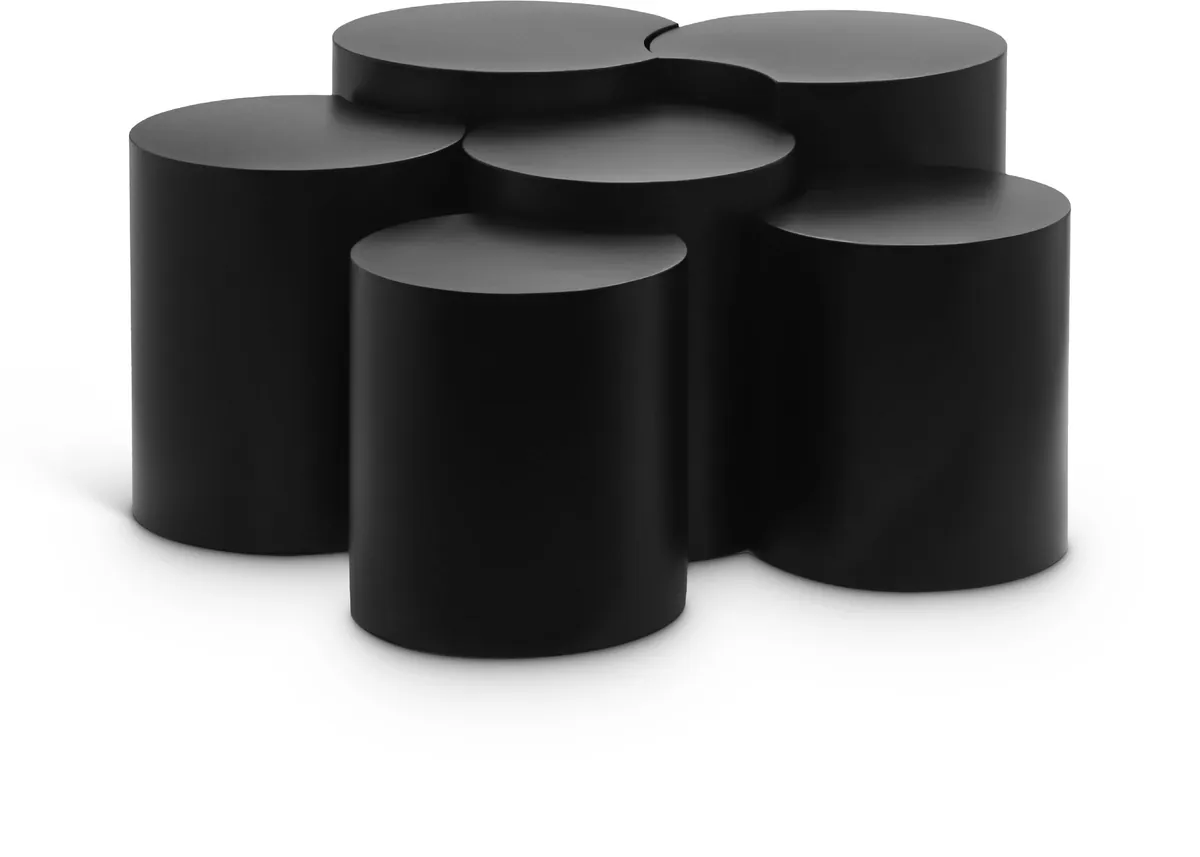 Dimple - 6 Piece Modular Coffee Table - Black