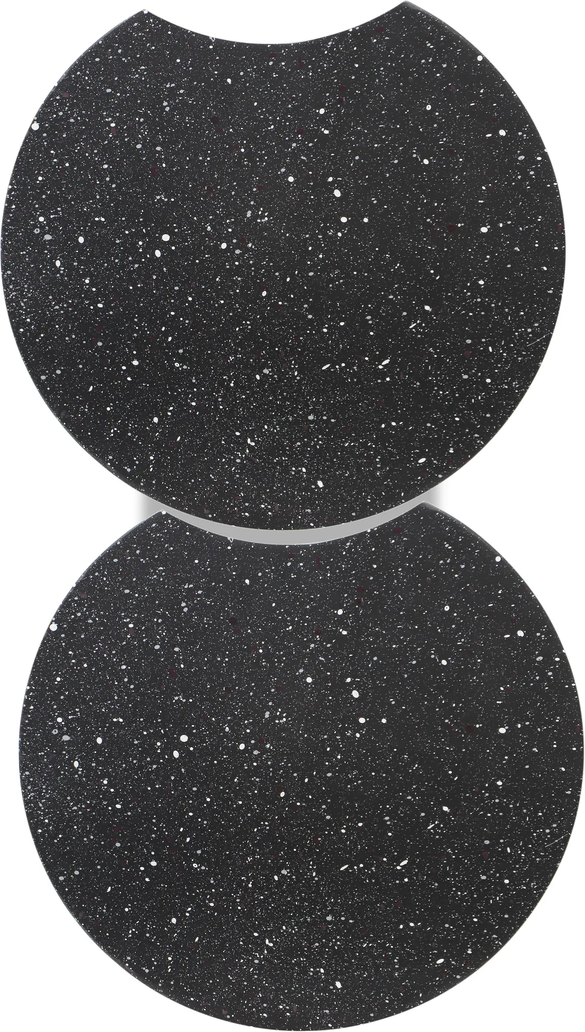 Dimple - 18" 2 Piece Modular End Table - Black Terazzo - View 2