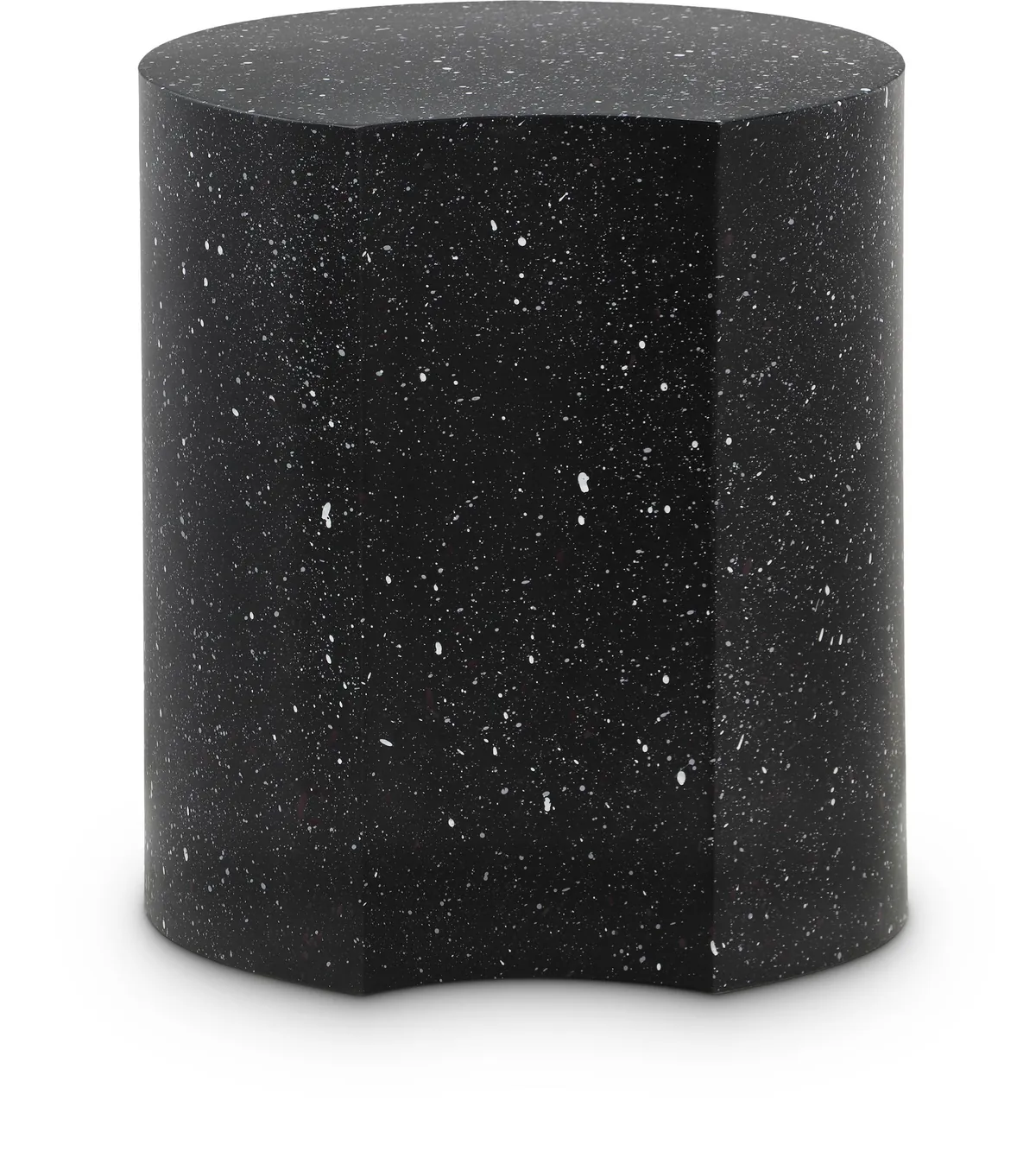 Dimple - 20" End Table - Black Terazzo