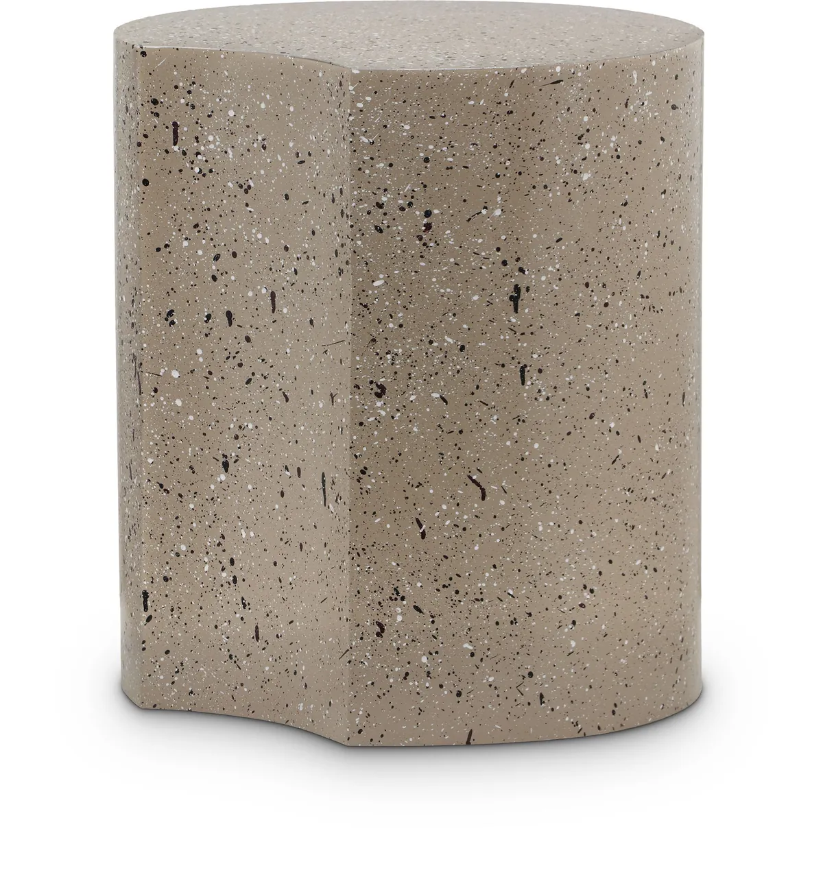 Dimple - 20" End Table - Taupe Terazzo