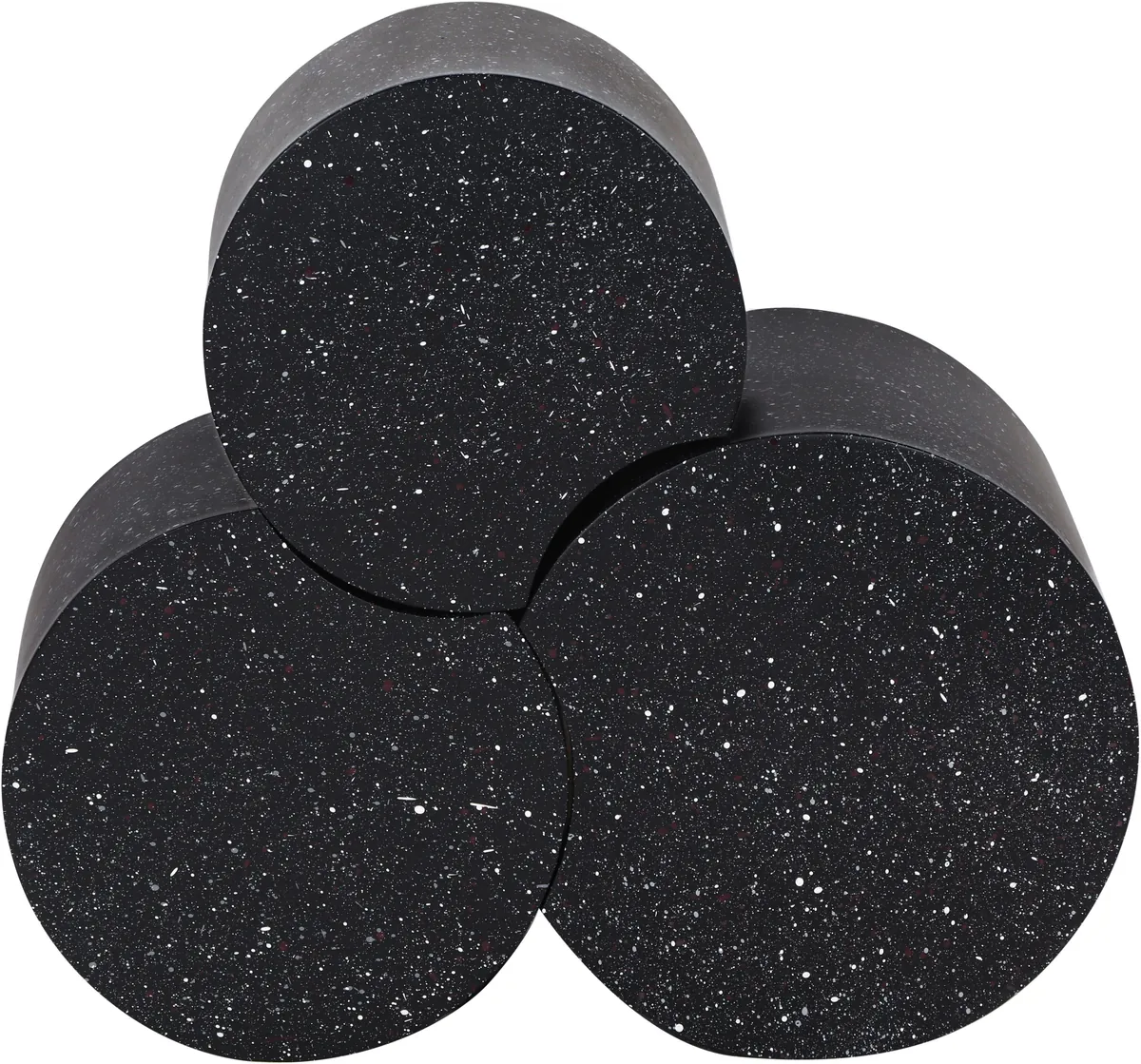 Dimple - 18" 3 Piece Modular Coffee Table - Black Terazzo - View 2