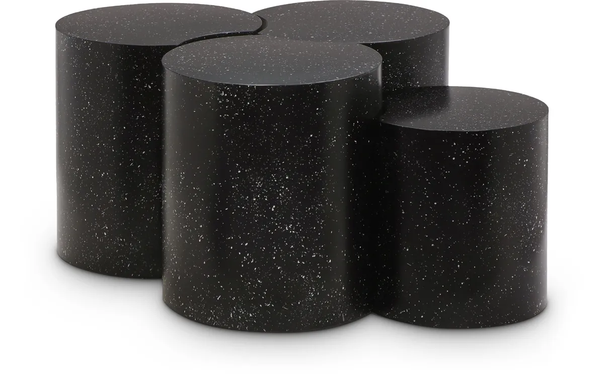 Dimple - 4 Piece Modular Coffee Table - Black Terazzo