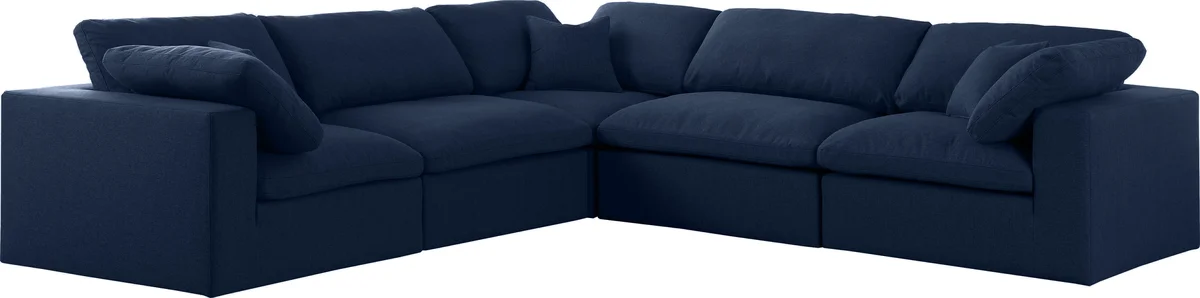 Serene - 5 Piece Modular Corner Sectional - Navy