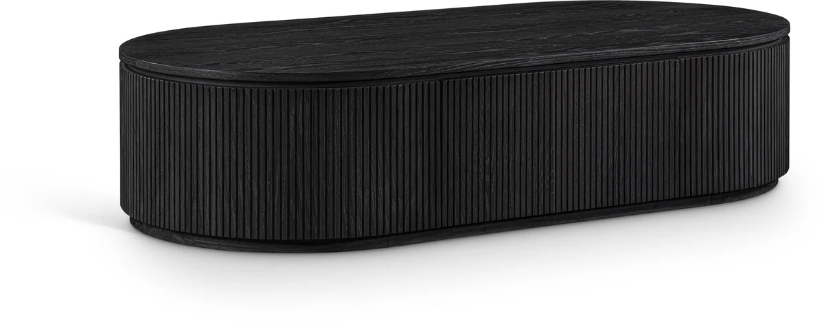 Moana - 64" Rubberwood Coffee Table - Black