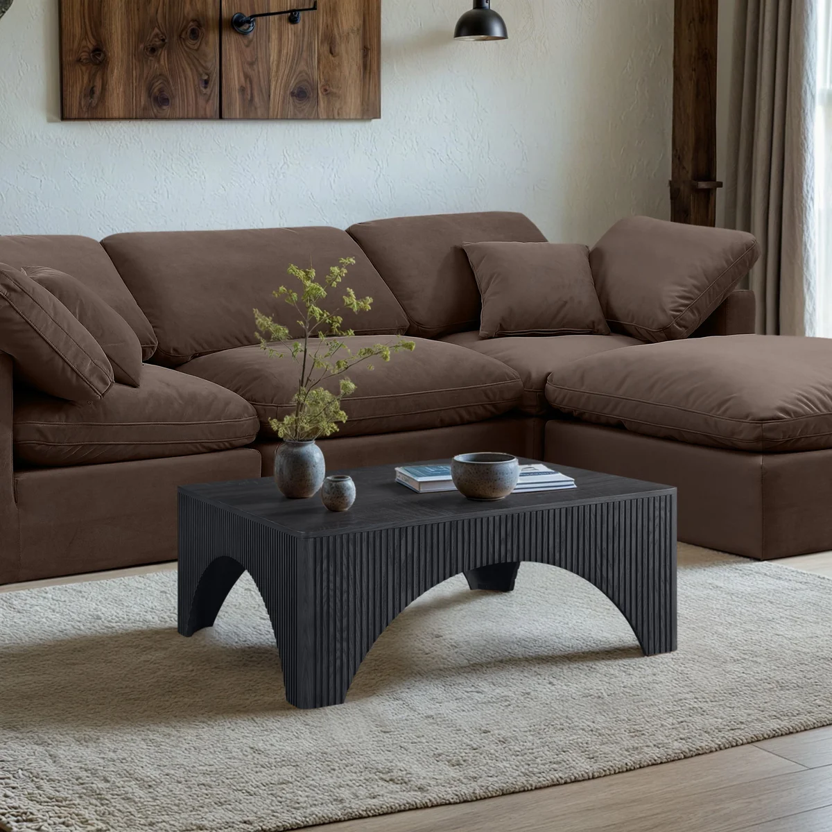 Eloise - Oak Veneer Coffee Table - Black