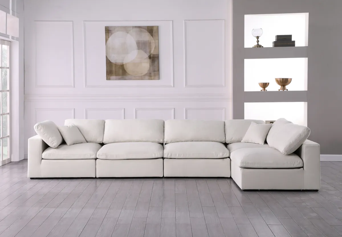 Serene - 5 Piece Modular Sectional - Cream