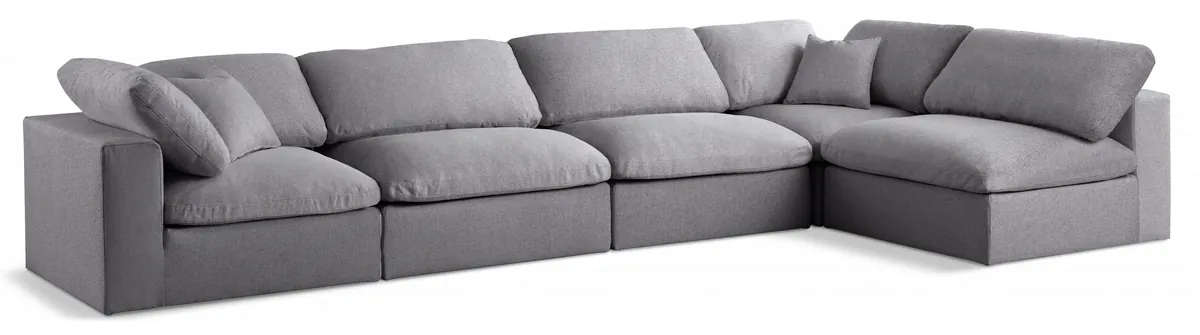 Serene - 5 Piece Modular Sectional - Gray