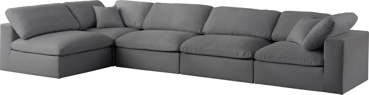 Serene - 5 Piece Modular Sectional - Gray - View 2