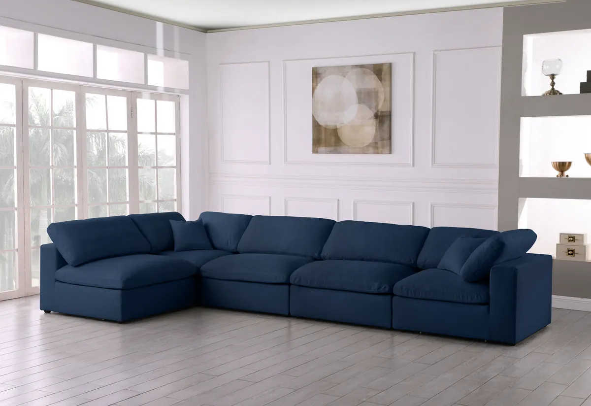 Serene - 5 Piece Modular Sectional - Navy