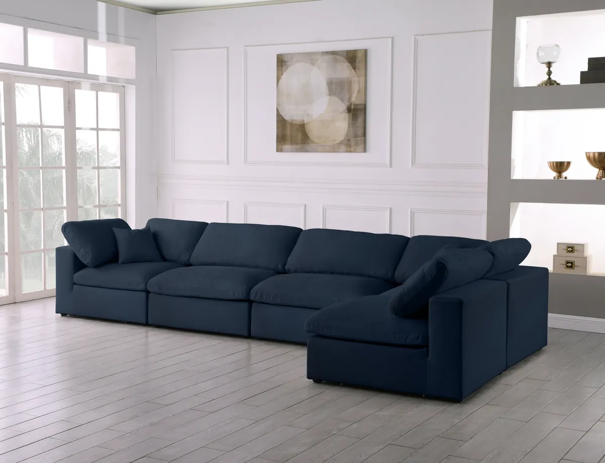 Serene - 5 Piece Modular Sectional - Navy