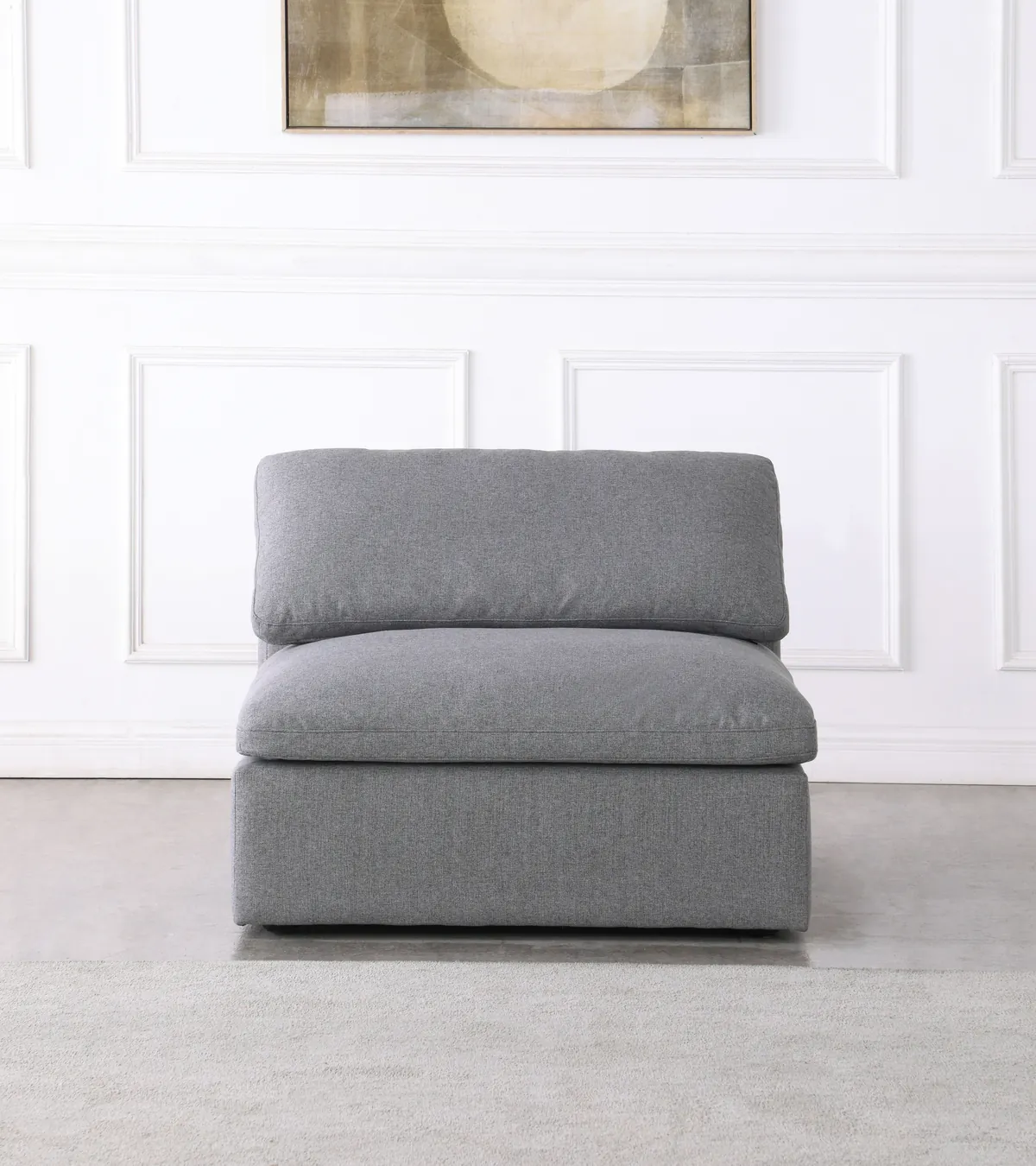 Serene - Modular Armless Chair - Gray