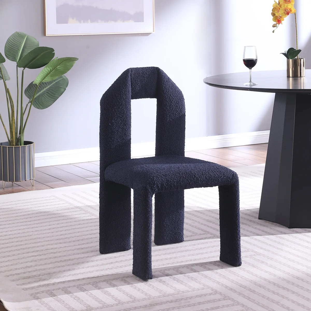 Bennett - Boucle Dining Chair (Set of 2) - Navy