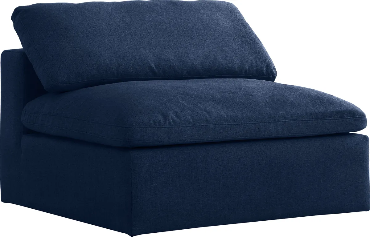 Serene - Modular Armless Chair - Navy