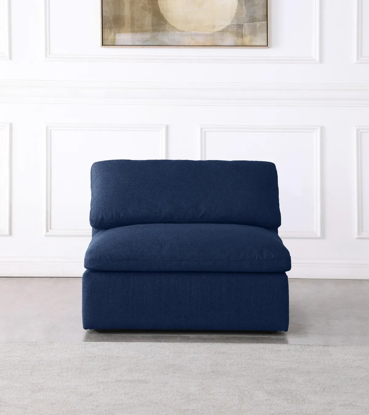 Serene - Modular Armless Chair - Navy