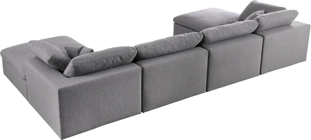 Serene - 6 Piece Modular Double Chaise Sectional - Gray