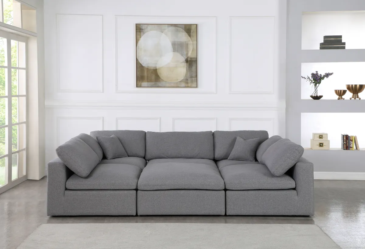 Serene - 6 Piece Modular Sectional - Gray