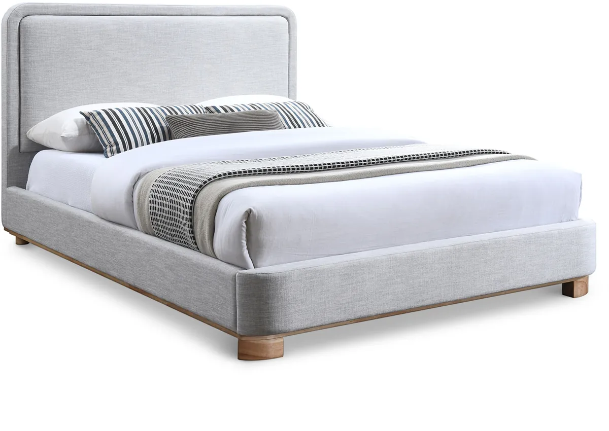 Nolita - Queen Bed With Natural Base - Gray