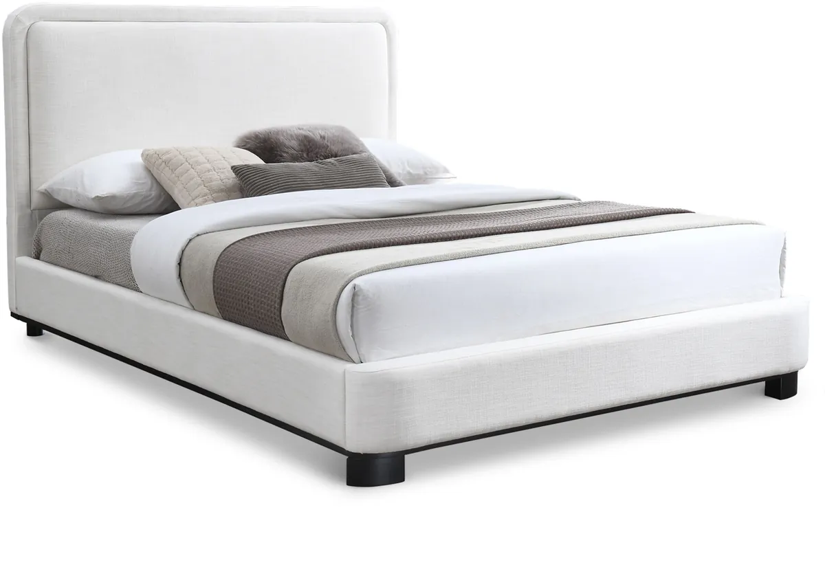 Nolita - King Bed With Black Base - Cream