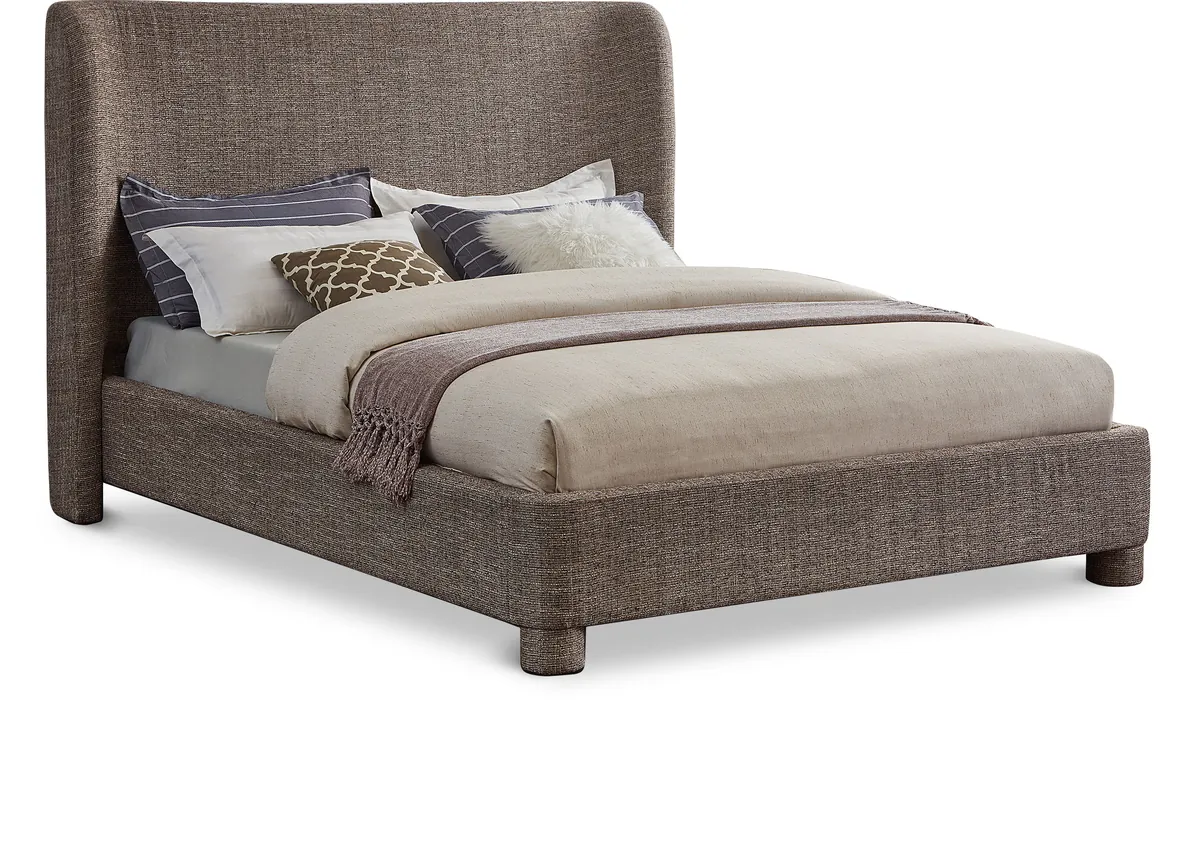 Penny - Polyester Fabric Full Bed - Brown