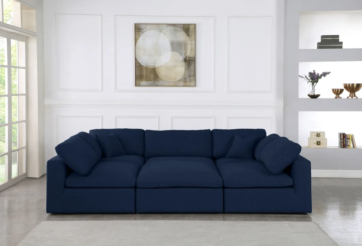 Serene - 6 Piece Modular Sectional - Navy