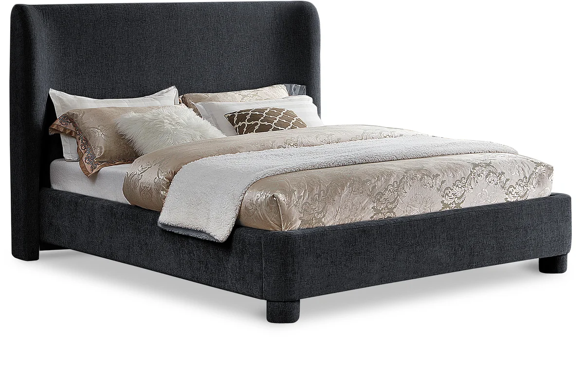 Penny - Chenille Fabric Full Bed - Black