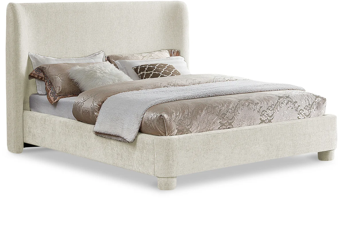 Penny - Chenille Fabric Full Bed - Cream
