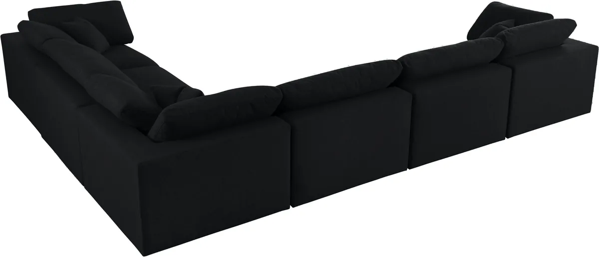 Serene - 6 Piece Modular Corner Sectional - Black