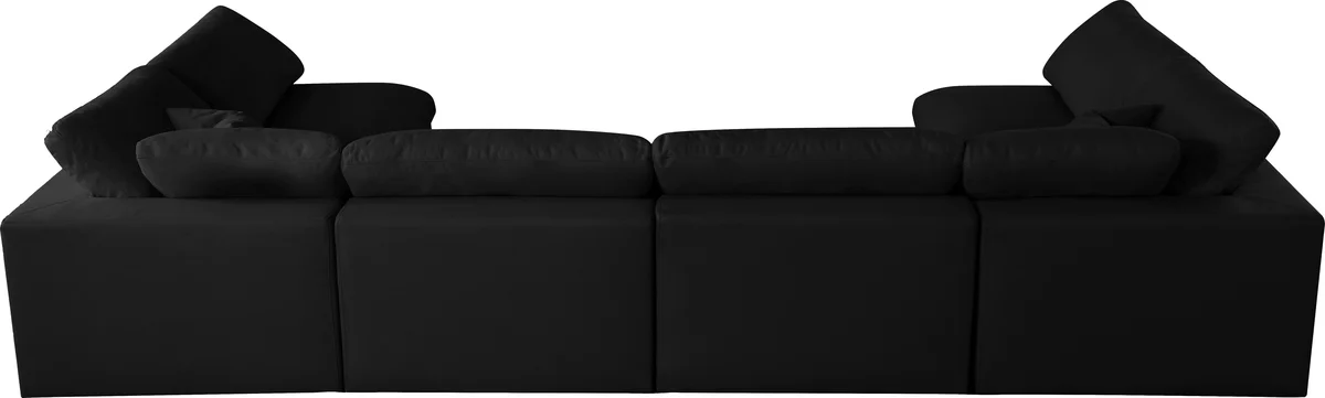 Serene - 6 Piece Modular U-Shaped Sectional - Black