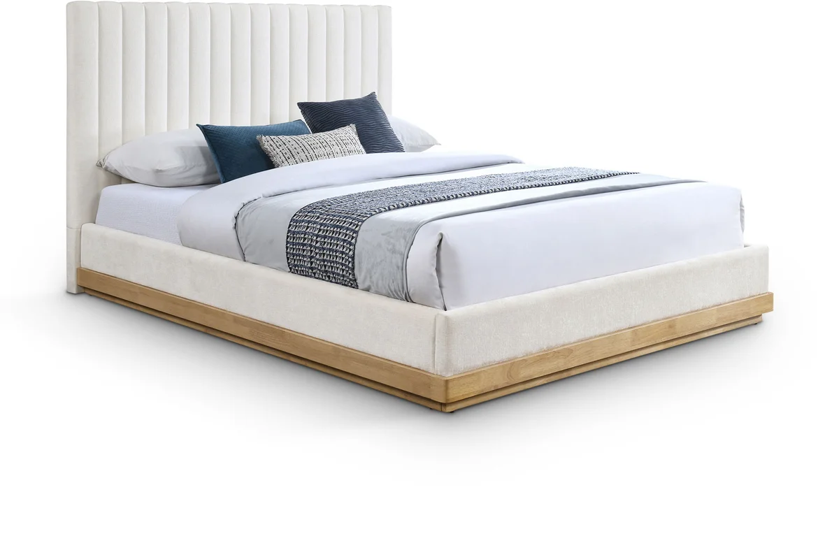Emmet - Chenille King Bed - Cream