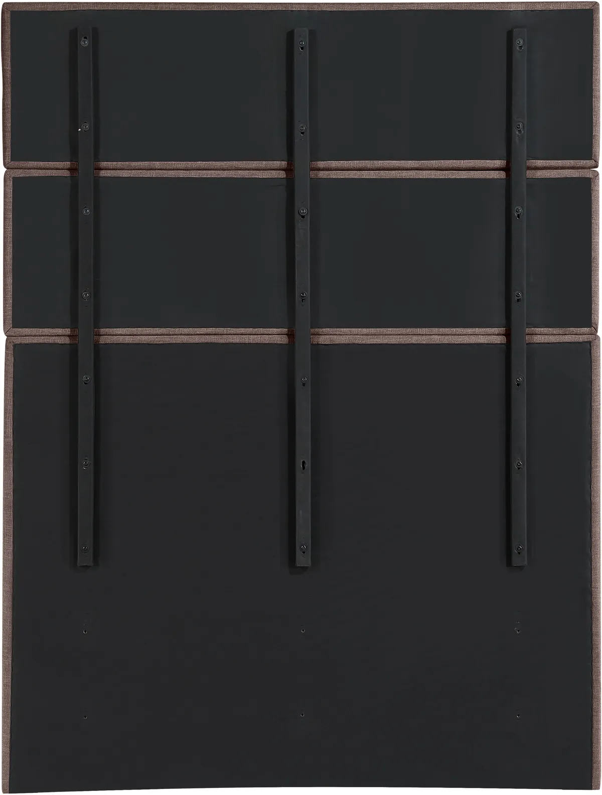 Adam - Linen Fabric Queen Bed With 89" Headboard - Brown - View 2