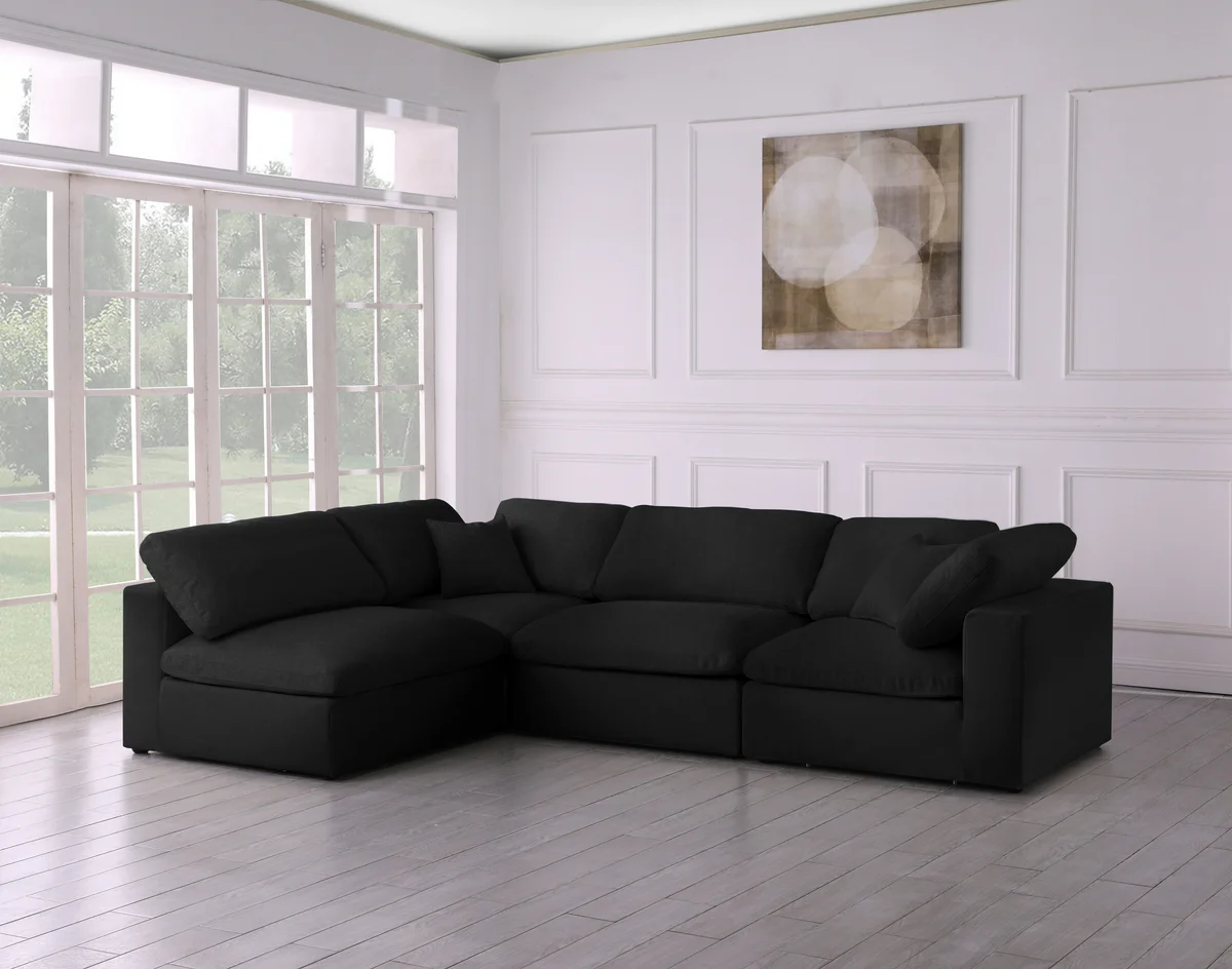 Serene - 4 Piece Modular Sectional - Black