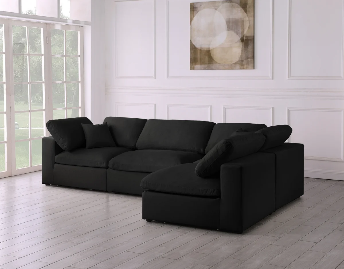 Serene - 4 Piece Modular Sectional - Black
