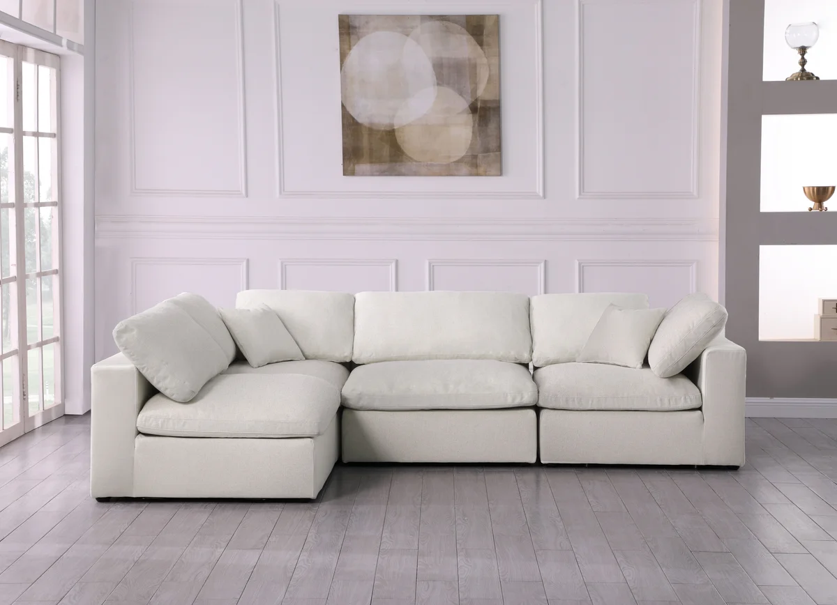 Serene - 4 Piece Modular Sectional - Cream