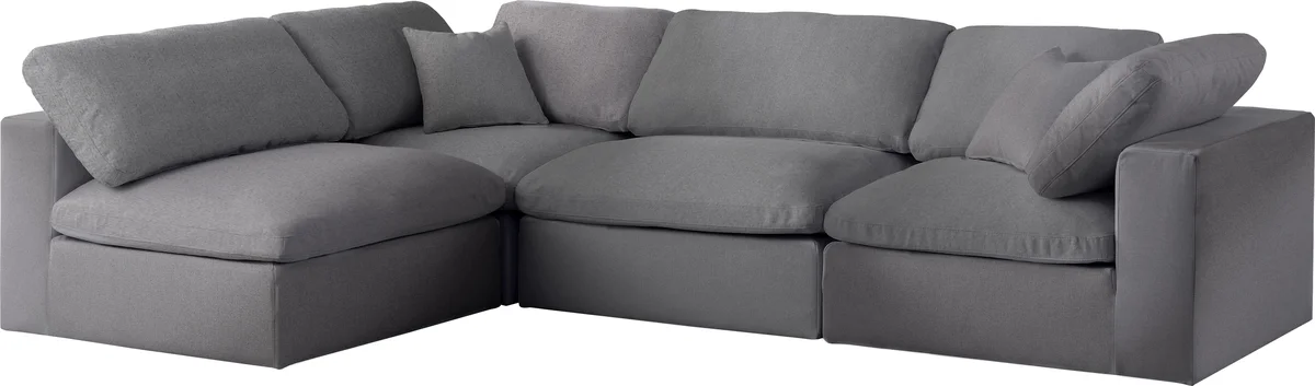 Serene - 4 Piece Modular Sectional - Gray - View 2