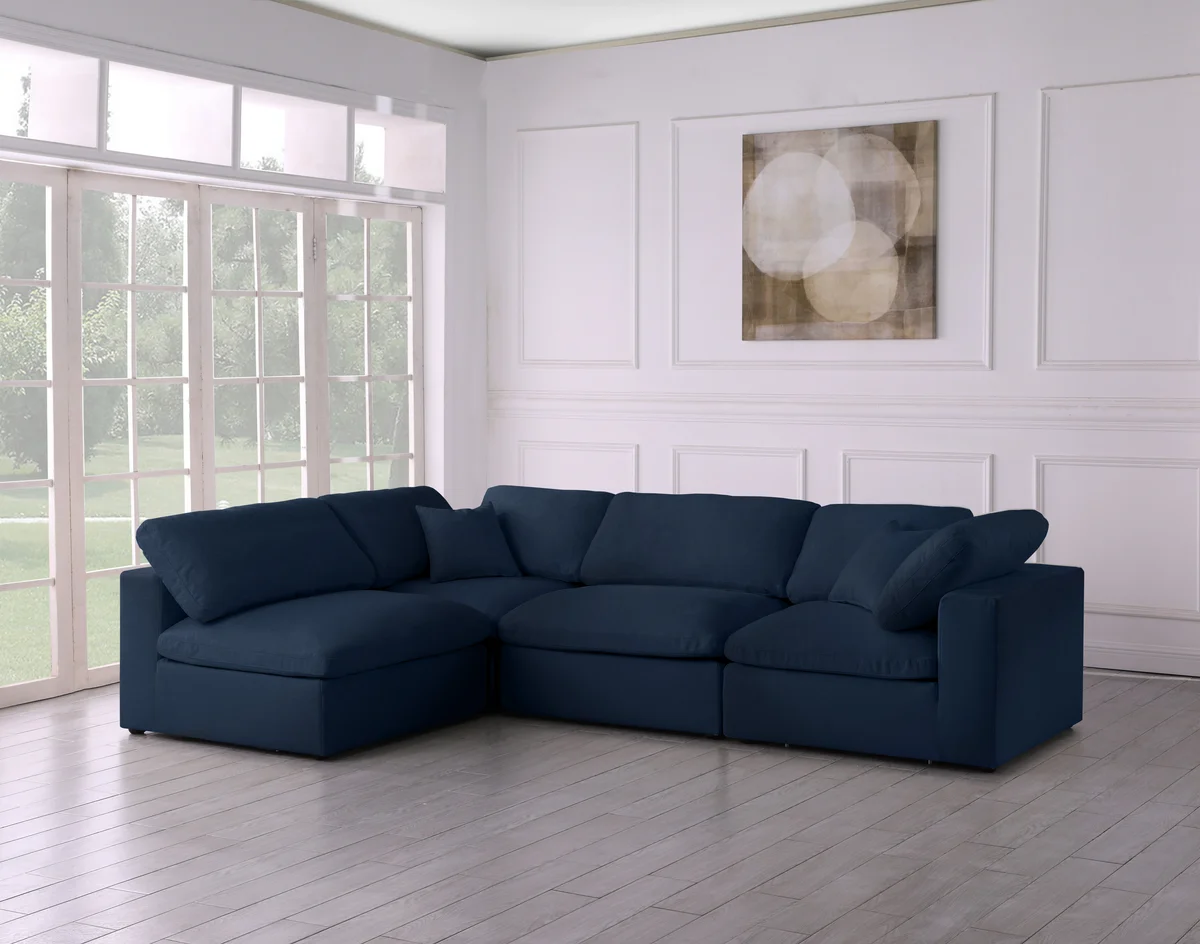 Serene - 4 Piece Modular Sectional - Navy