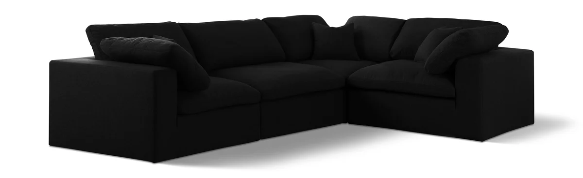 Serene - 4 Piece Modular Corner Sectional - Black