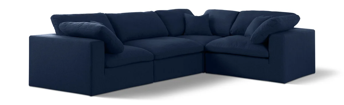 Serene - 4 Piece Modular Corner Sectional - Navy