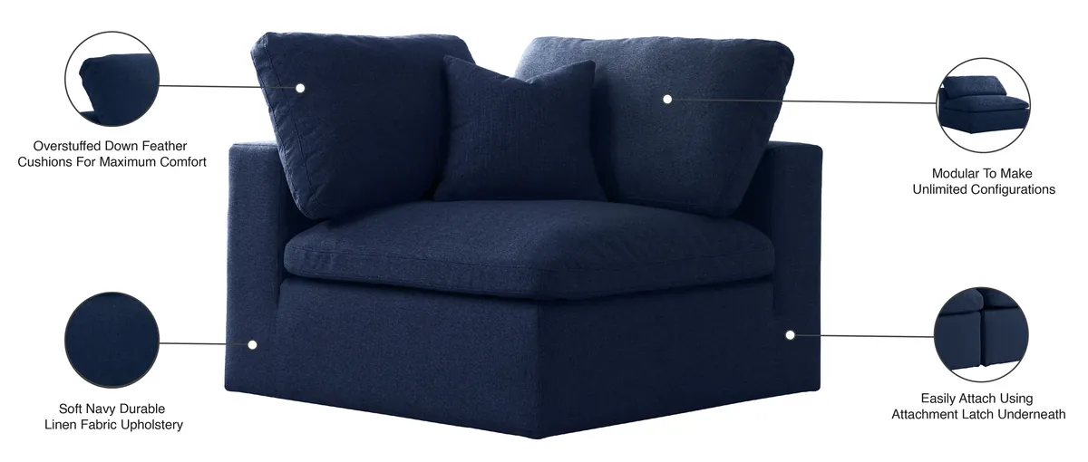 Serene - Modular Corner Chair - Navy