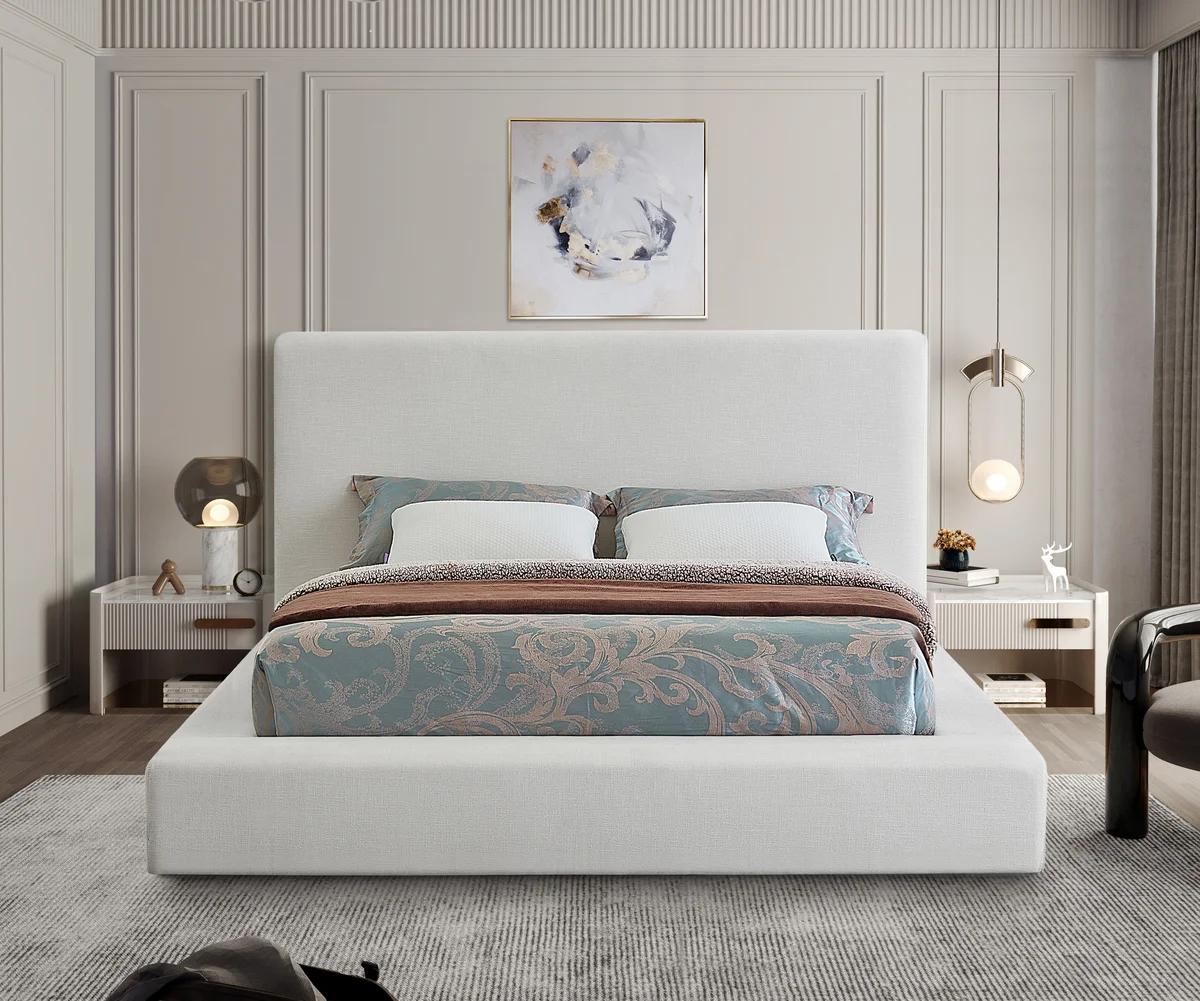 Devin - Queen Bed - Cream