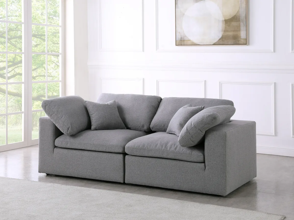 Serene - 2 Seat Modular Sofa - Gray - View 2