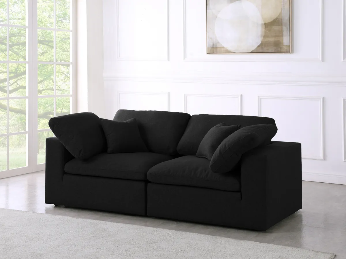 Serene - 2 Seat Modular Sofa - Black - View 2