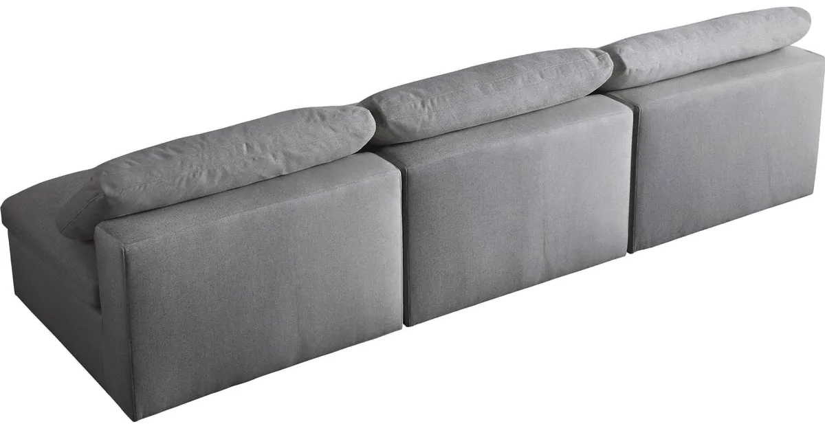 Serene - 3 Seat Modular Armless Sofa - Gray