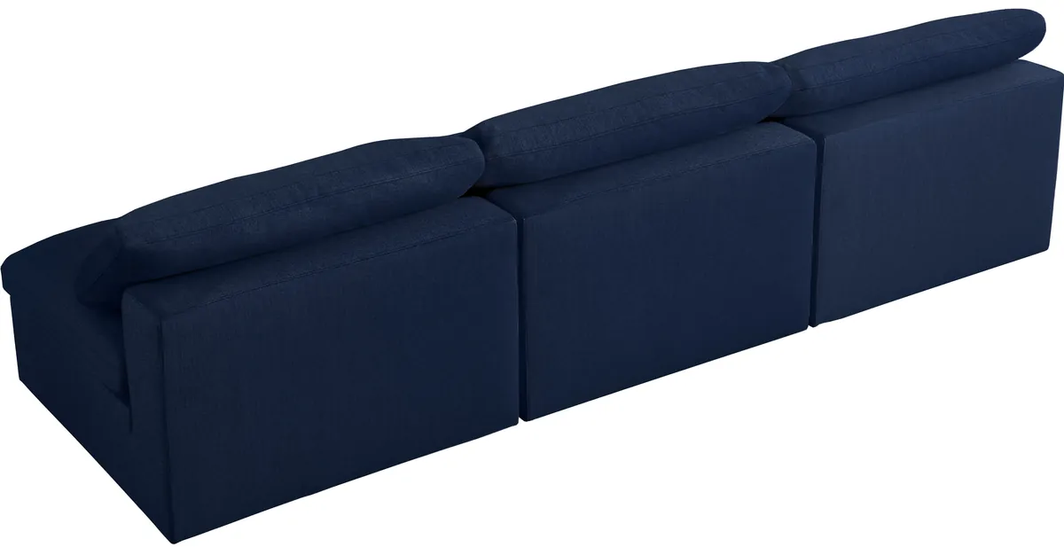 Serene - 3 Seat Modular Armless Sofa - Navy