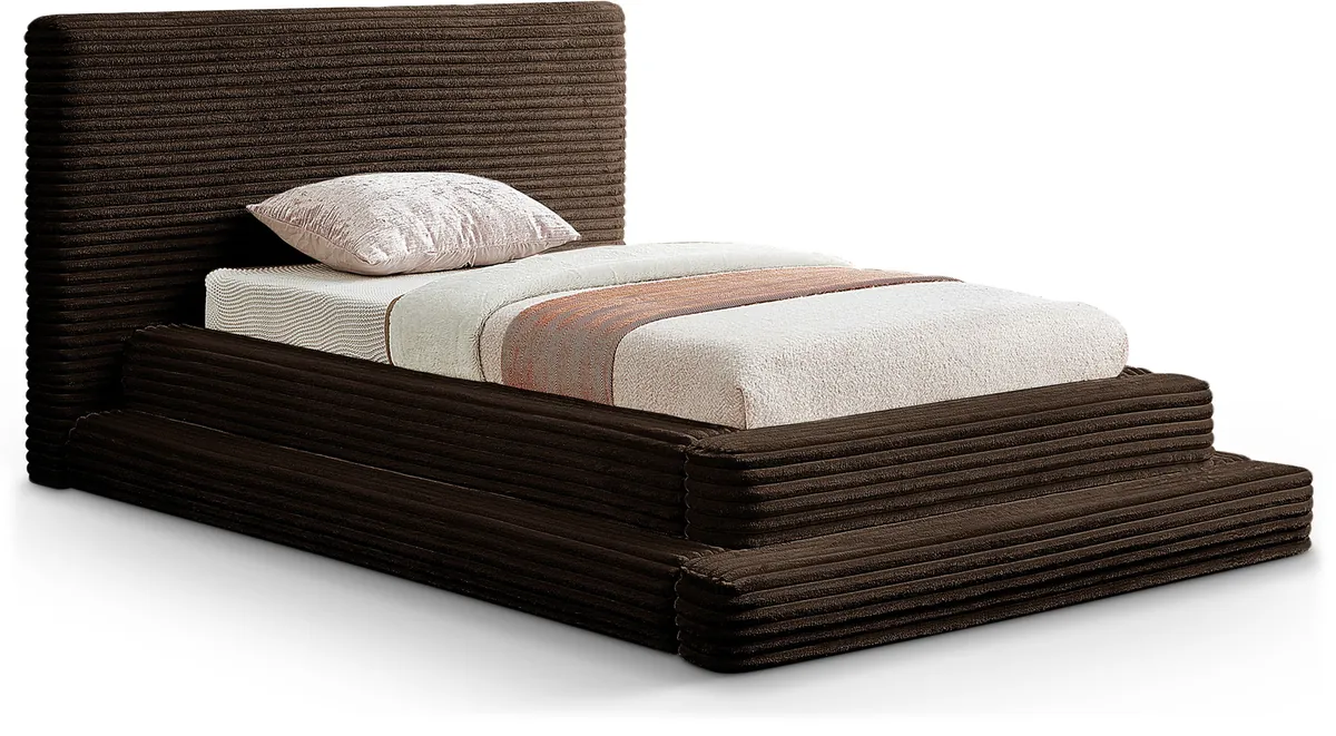 Drew - Twin Bed - Brown