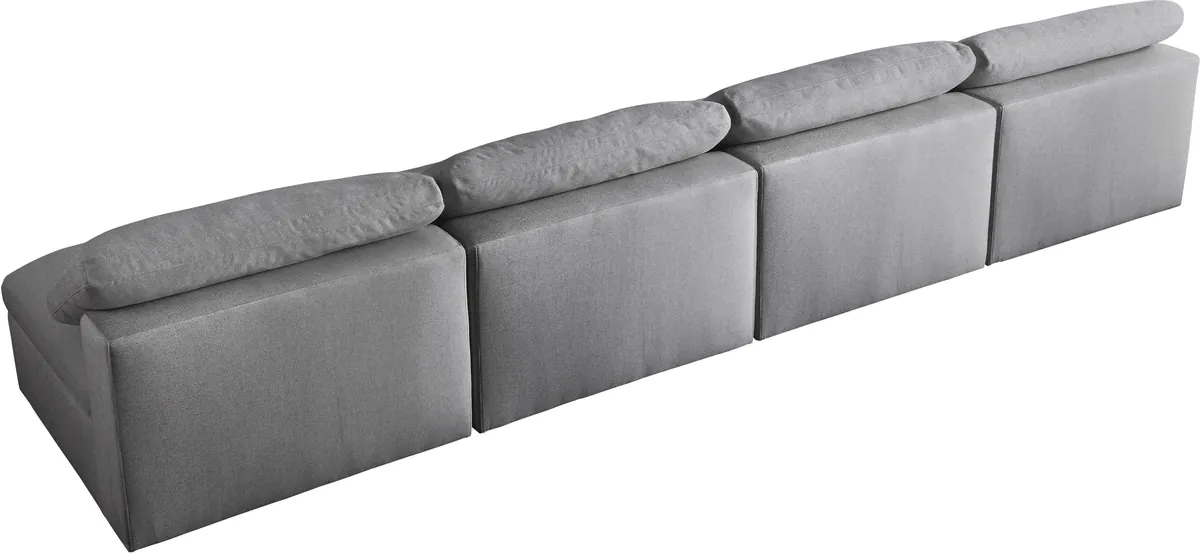 Serene - 4 Seat Modular Armless Sofa - Gray