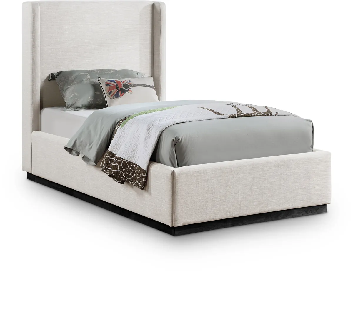 Flynn - Twin Bed - Beige