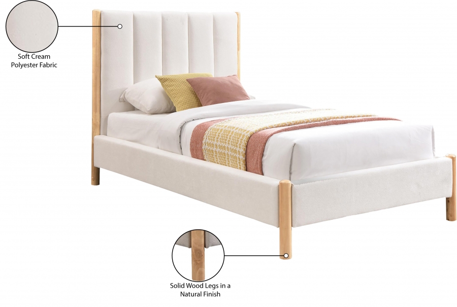 Kona - Twin Bed - Cream - View 2
