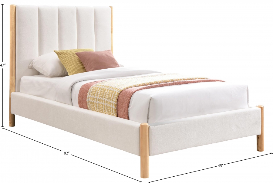 Kona - Twin Bed - Cream